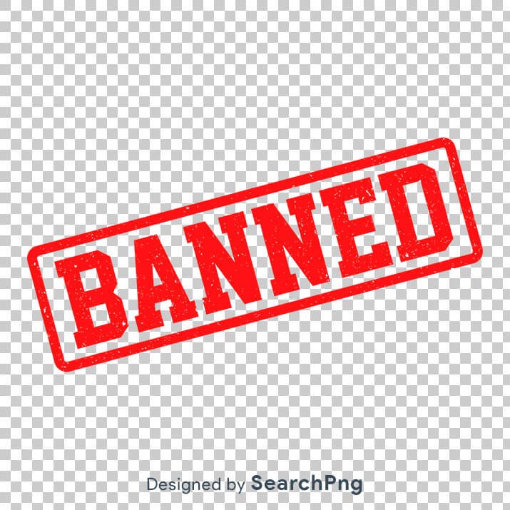 Банс. Banned без фона. Печать banned. Ban иконка. Табличка banned.